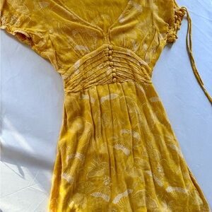 Urban Outfitters Mustard Floral Dress